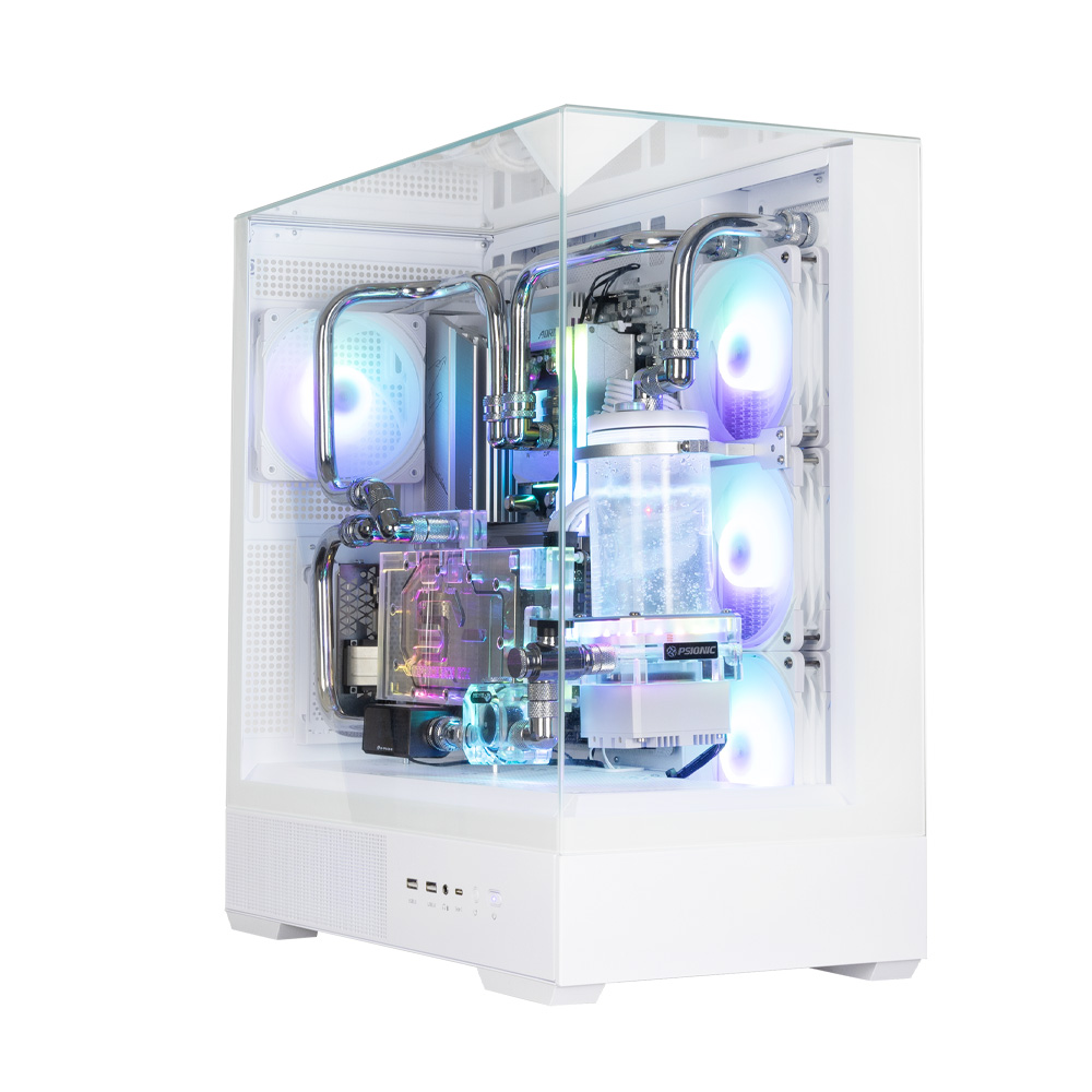 Zalman CARCASA P40 Prism Plus, middle tower, gaming, fara sursa, suporta 9xfan, P40 Prism Plus White - imagine 4