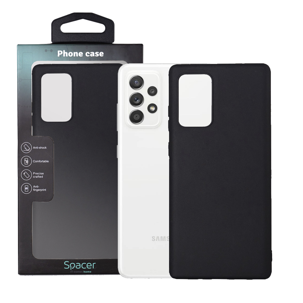 SPACER Husa Samsung Galaxy A52S, negru, grosime 1.5mm, material flexibil TPU, SPPC-SM-GX-A52S-TPU