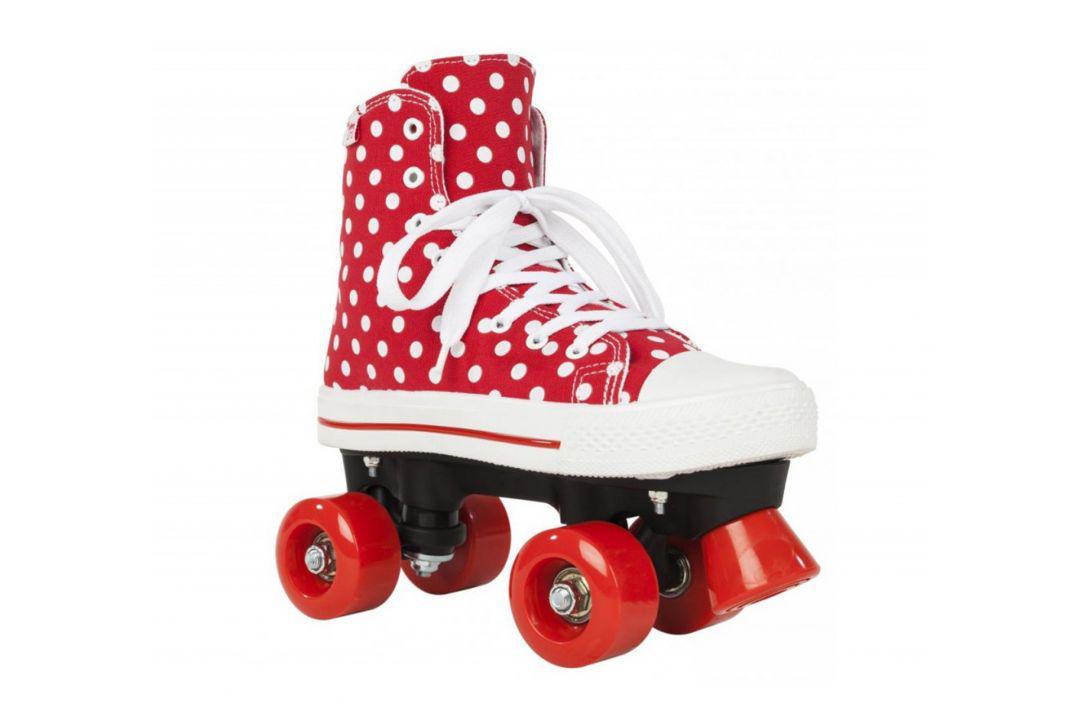 PEGAS ROLE ROOKIE CANVAS HIGH POLKA DOTS 33 ROSU ALB, RKE-SKA-1540