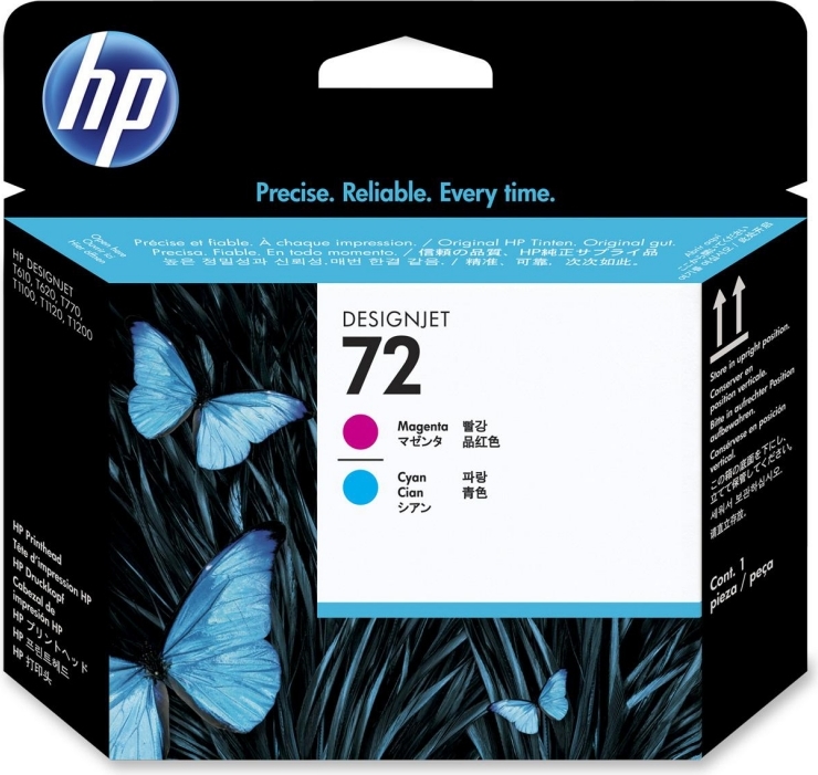 HP Cap Printare Original Magenta/Cyan, nr.72 pentru DesignJet, C9383A