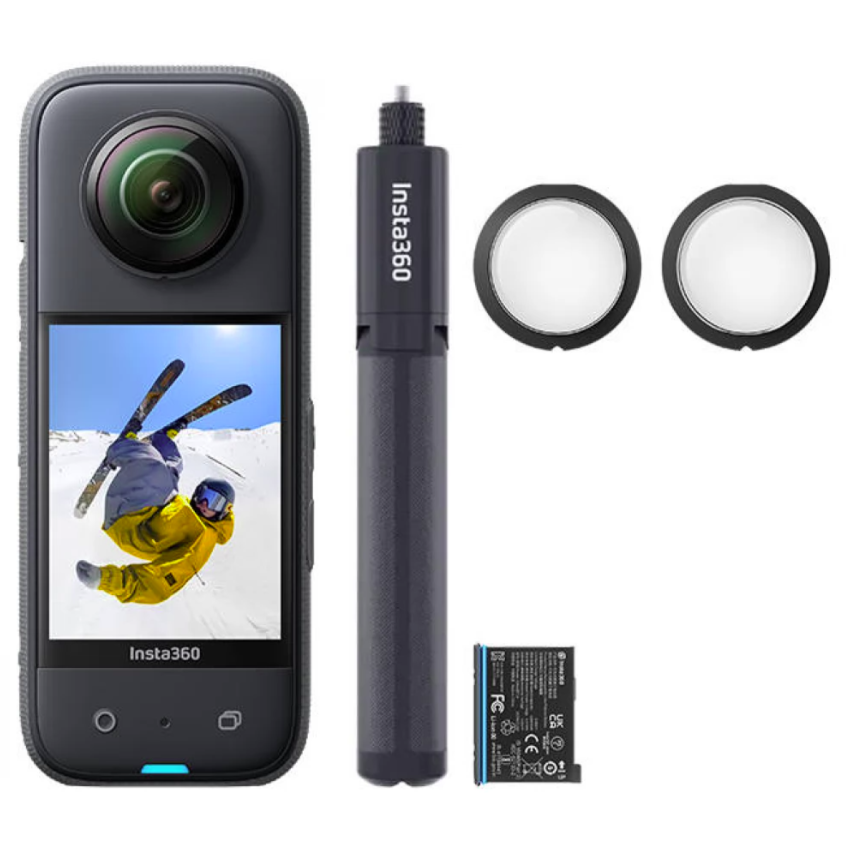 INSTA360 X3 Cameră de Acțiune 360° 5.7K Black All Purpose Kit, CINSAAQT