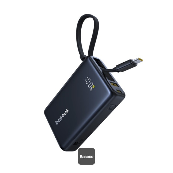Baseus POWER BANK PicoGo, display, capacitate 10000mAh, 45W, cablu integrat USB, P10076803123-00