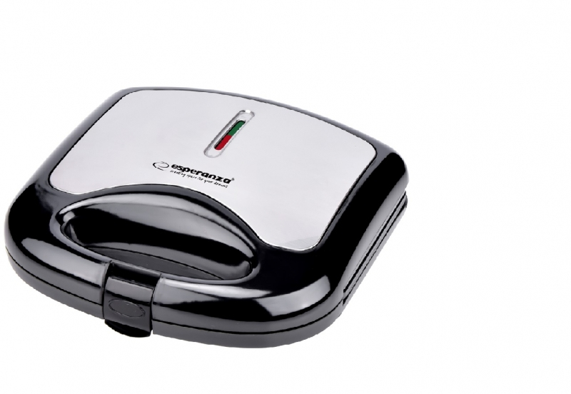 Esperanza Prajitor de paine tip Sandwich maker Asiago 1000W Negru/Gri, EKT011