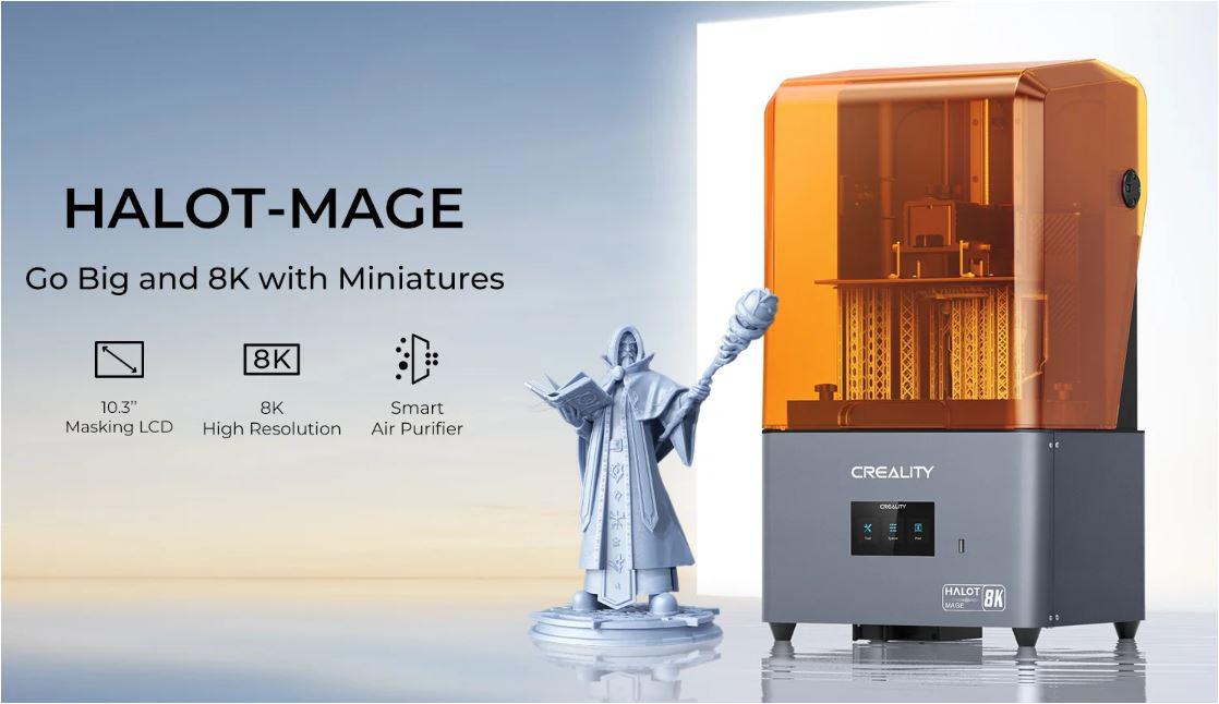 CREALITY Imprimanta 3D cu rasina, Tehnologie SLA, Stereolitografie, sursa 100W, HALOT-MAGE
