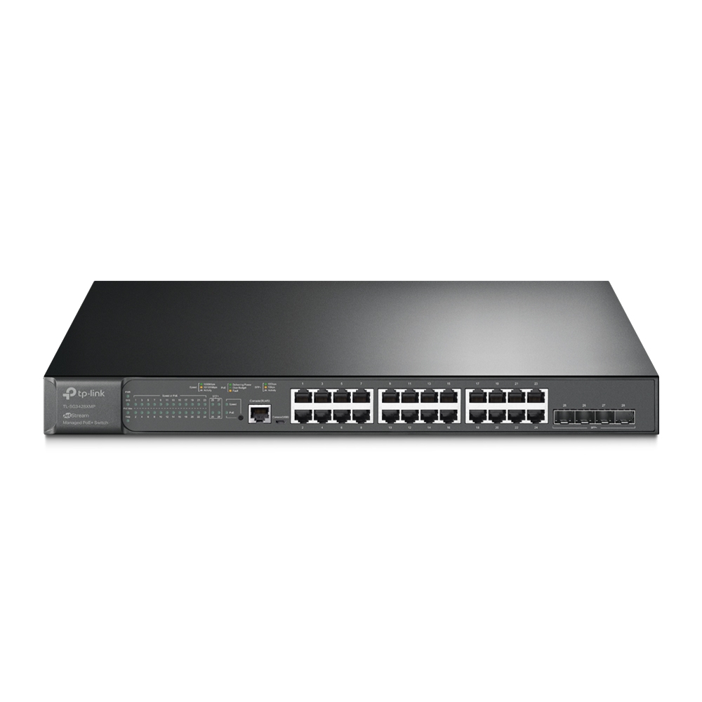 Tp-Link Switch cu management L2 POE, 24 Porturi Gigabit, 4 x SFP+ Gigabit, TL-SG3428XMP