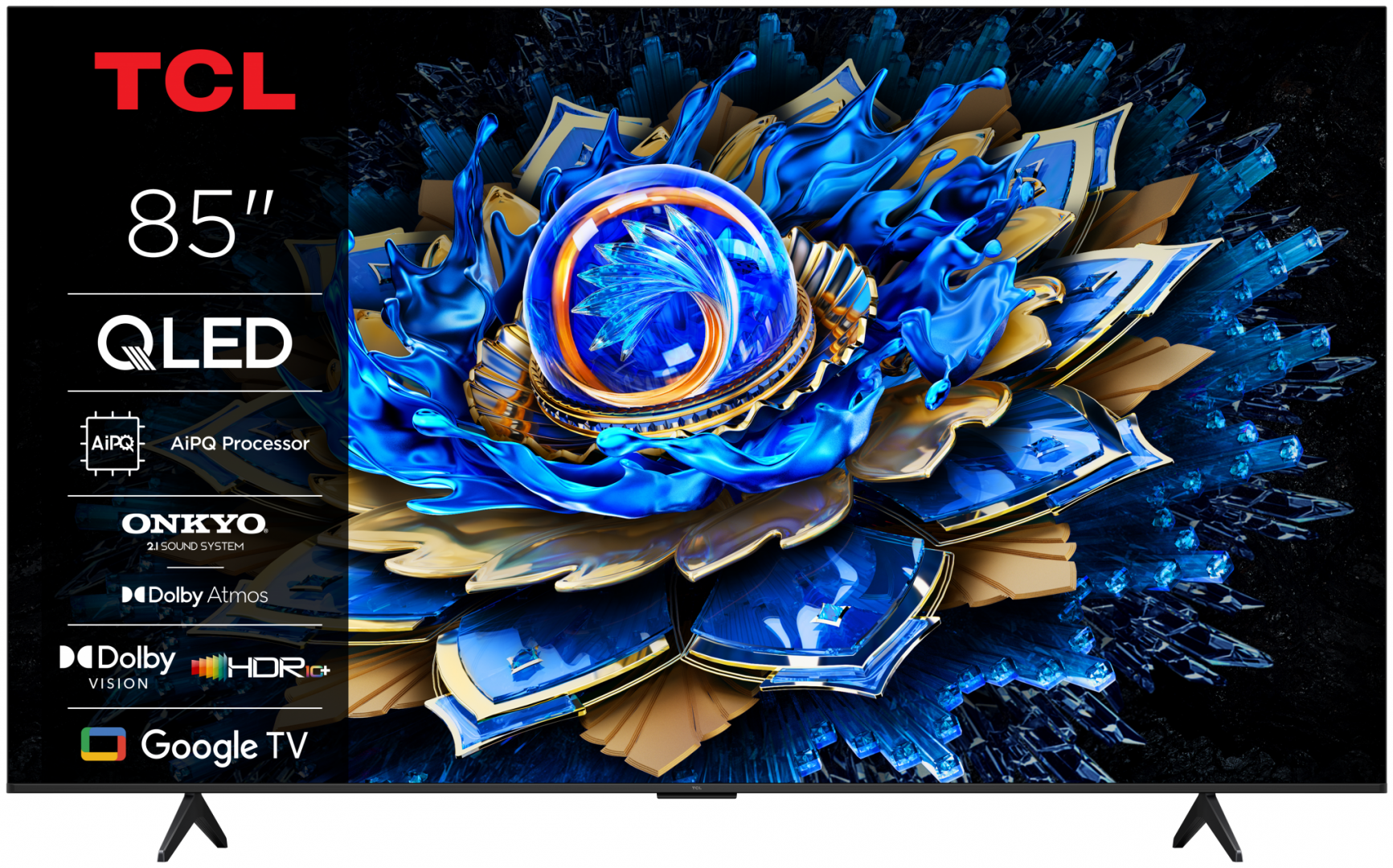 TCL Televizor QLED, 215 cm, Smart Google TV, 4K, 85T69C