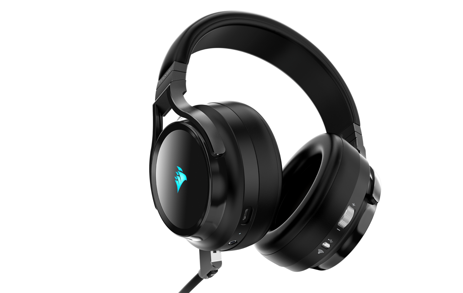 Corsair CASTI, Virtuoso RGB, wireless, cu fir, gaming, utilizare multimedia, mic pe, CA-9011185-EU - imagine 6