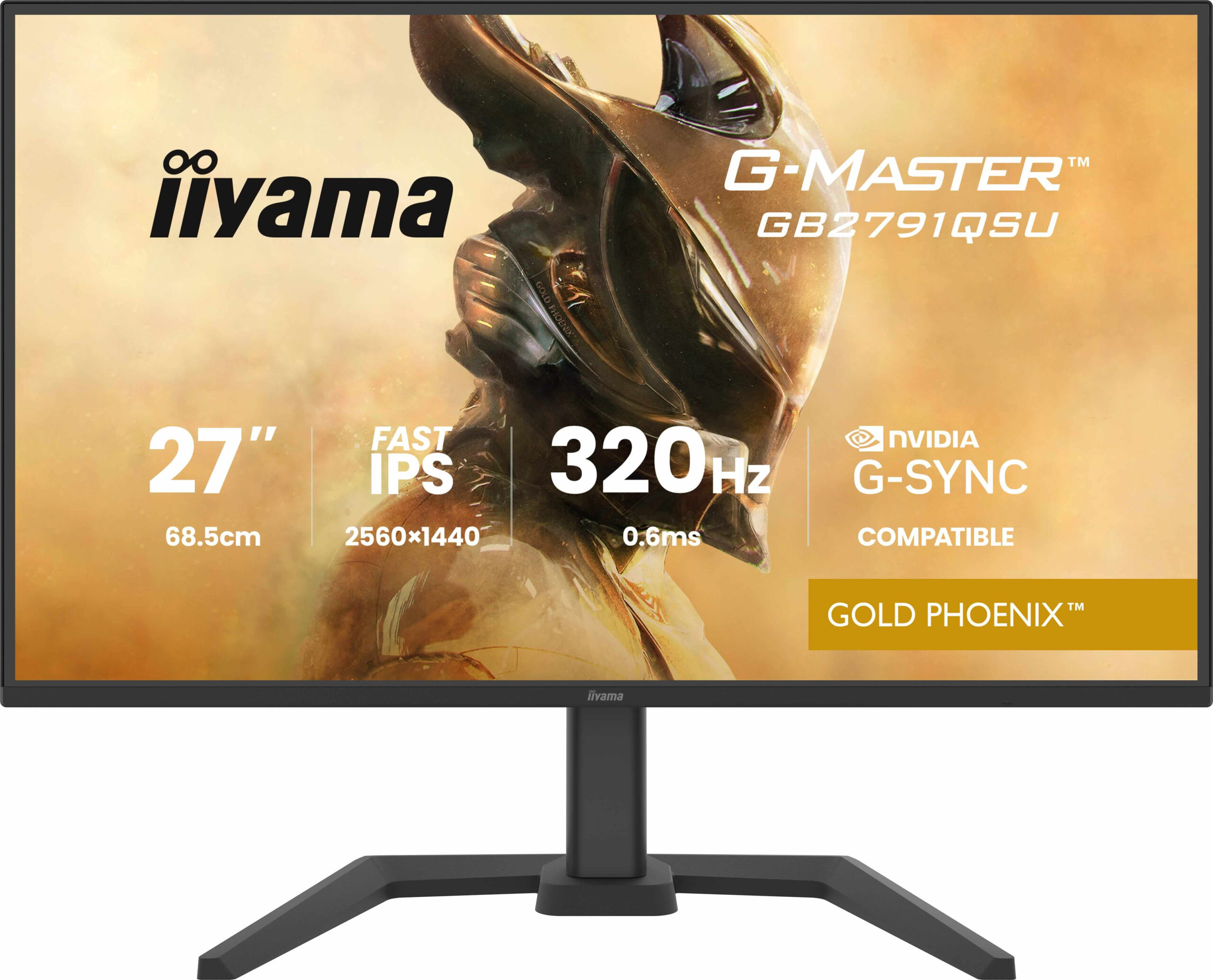 Iiyama Monitor LED G-MASTER 27 Fast IPS, 2560x1440 320Hz, 16:9, 350cd, 0.6ms, HDMI, DP, GB2791QSU-B1