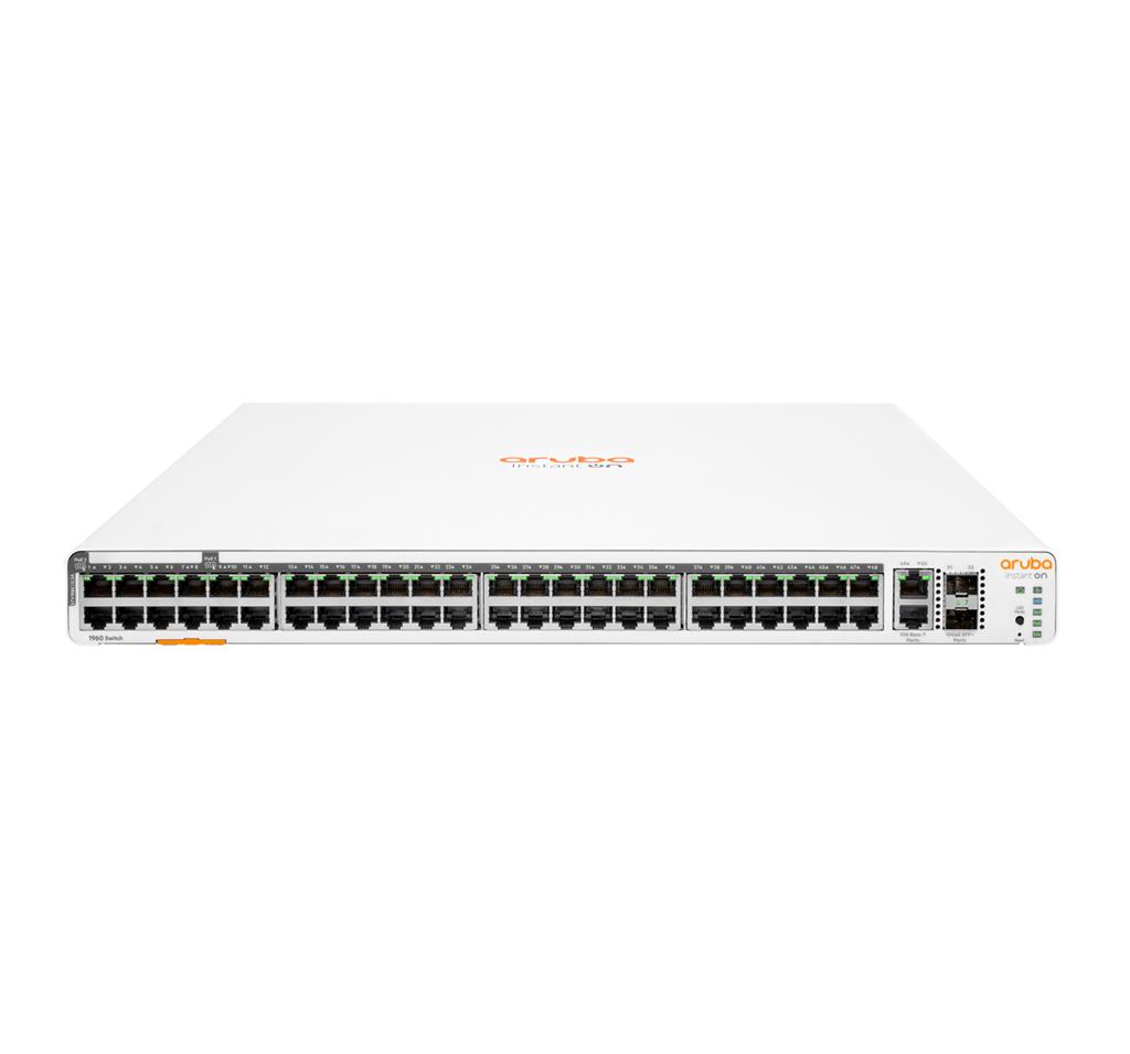 HP Hewlett Packard Enterprise Aruba Instant On 1960 48G 40p Class4 8p Class6 PoE 2XGT 2SFP+, JL809A