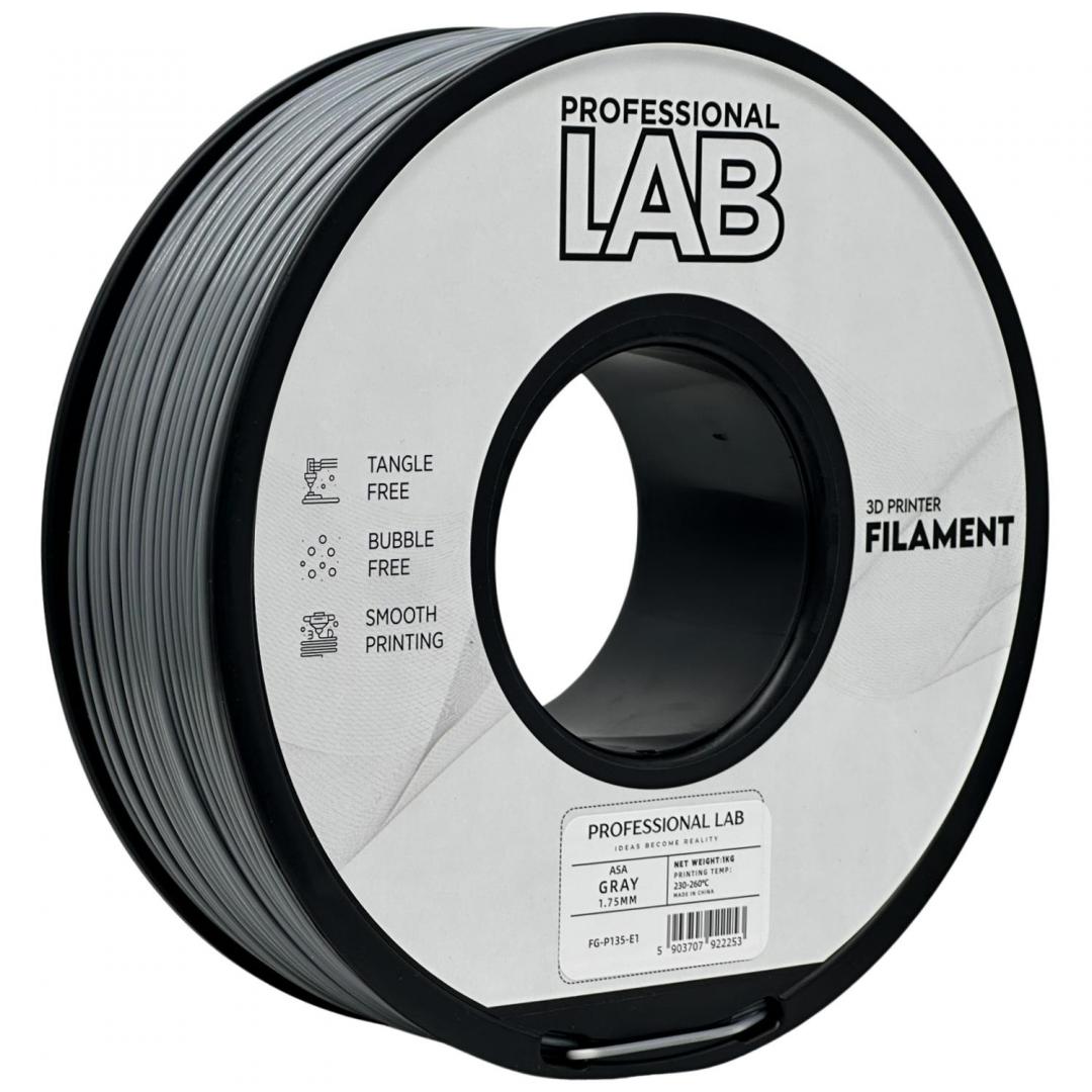 PROFESSIONAL LAB Filament 3D Proffesional Lab, Diamentru 1.75mm, Greutate: 1KG, Culoare, ASA GRAY