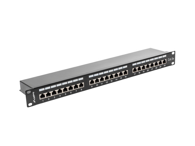 Lanberg Patch panel 24 porturi 1U Cat.5e FTP ng, PPS5-1024-B - imagine 2