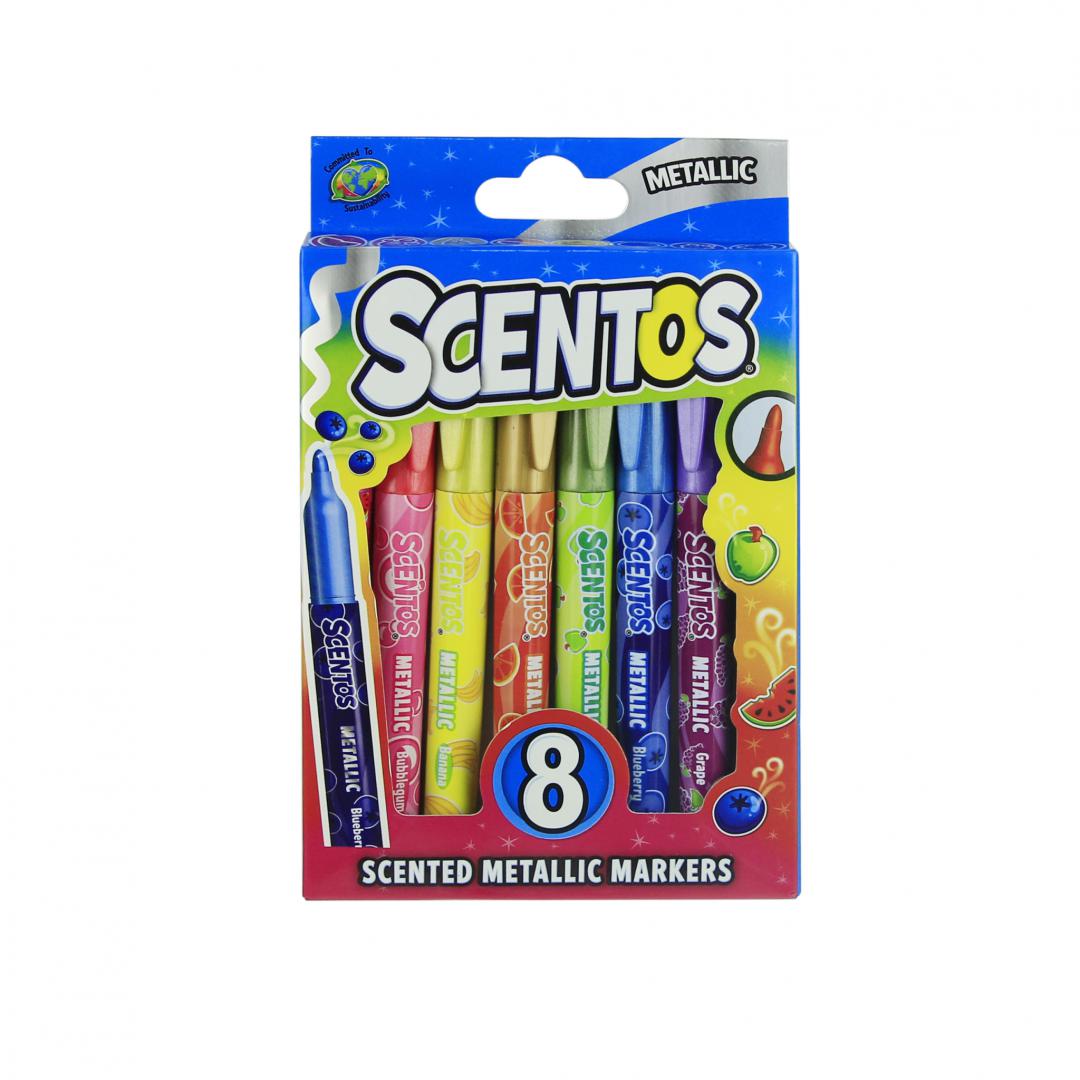 SCENTOS SET 8 MARKERE PARFUMATE, METALICE, SCS40695