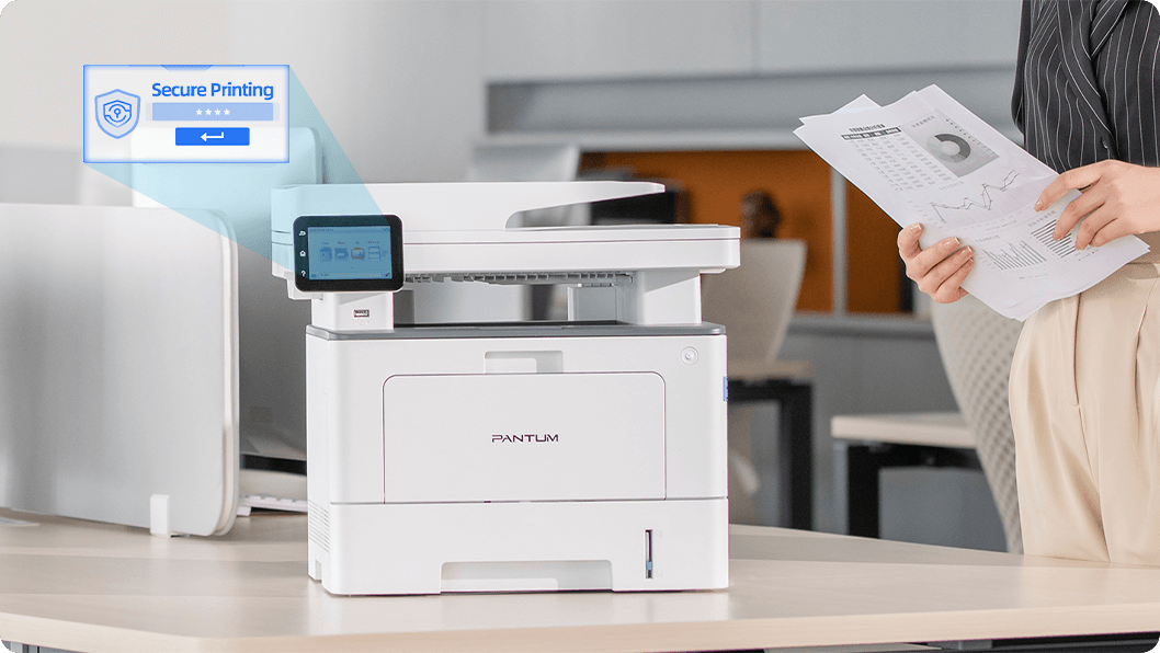 PANTUM Multifunctional laser, format A4, Monocrom, Duplex, USB + LAN + Wi-Fi, BM5220ADW - imagine 2