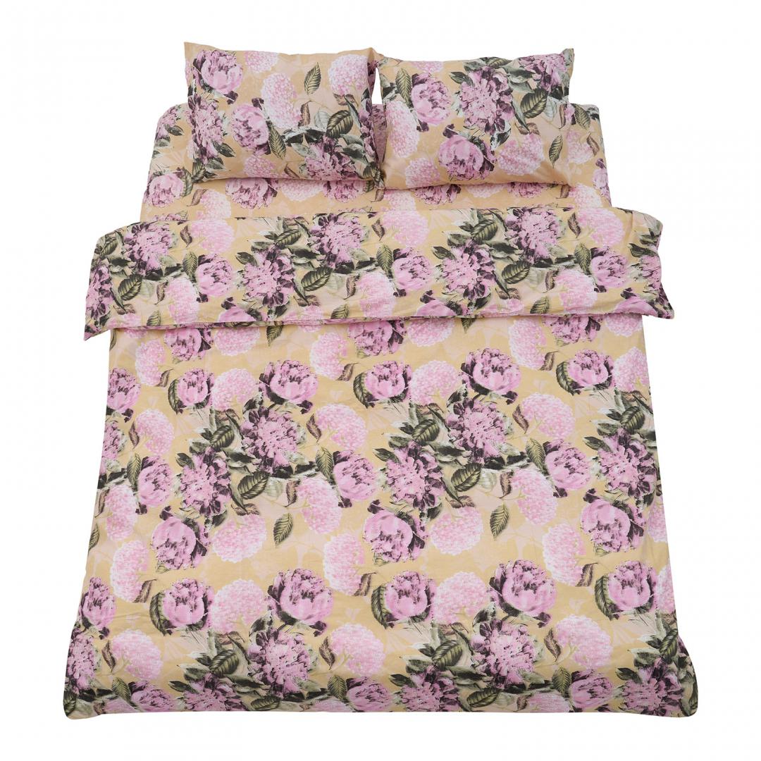 VANORA Set de pat king size bumbac,92 gsm,Peony, VN-KGBED92-PNY