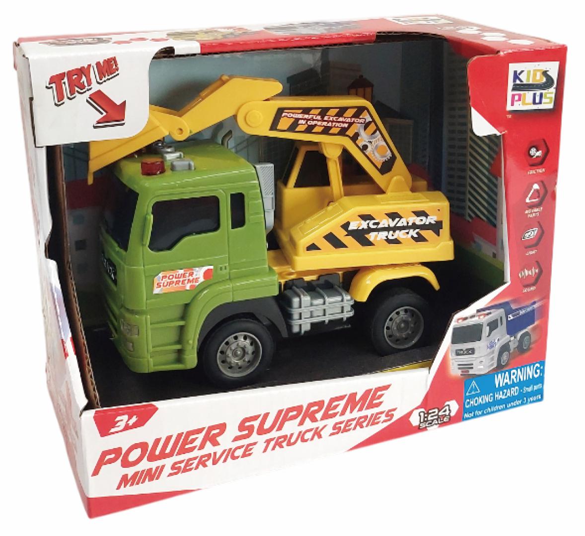 CEVODLE VEHICULE CU LUMINI, SUNETE SI FRICTIUNE, SCARA 1/24, 15CM, EXCAVATOR, CEV24550-3002VER - imagine 2