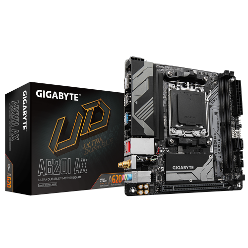 Gigabyte AM5 2xDDR5 4xSATA 1xM.2 mATX MB, A620I AX