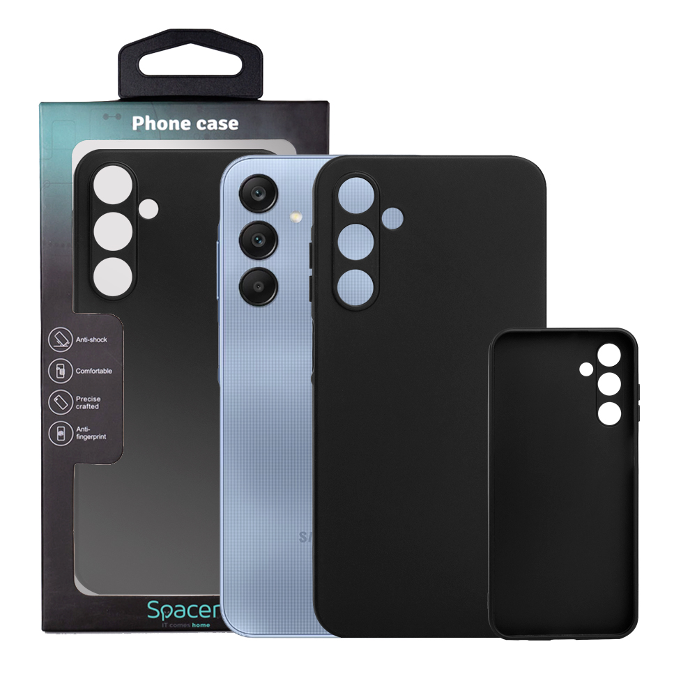 SPACER Husa Samsung Galaxy A25, negru, grosime 1.5mm, material flexibil TPU, SPPC-SM-GX-A25-TPU