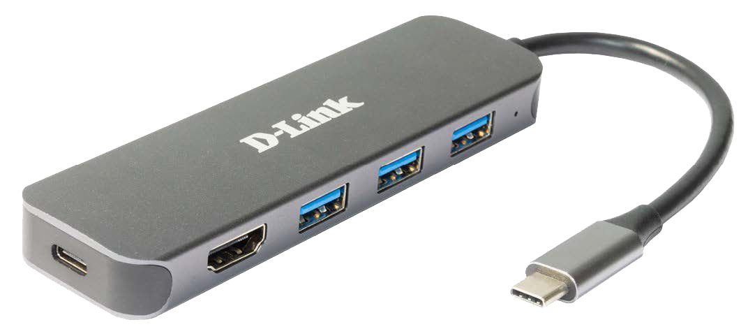 D-Link HUB extern,porturi 3xSuperSpeed USB 3.0,1xUSB-C with data sync & PD-60W,1xHDMI, DUB-2333
