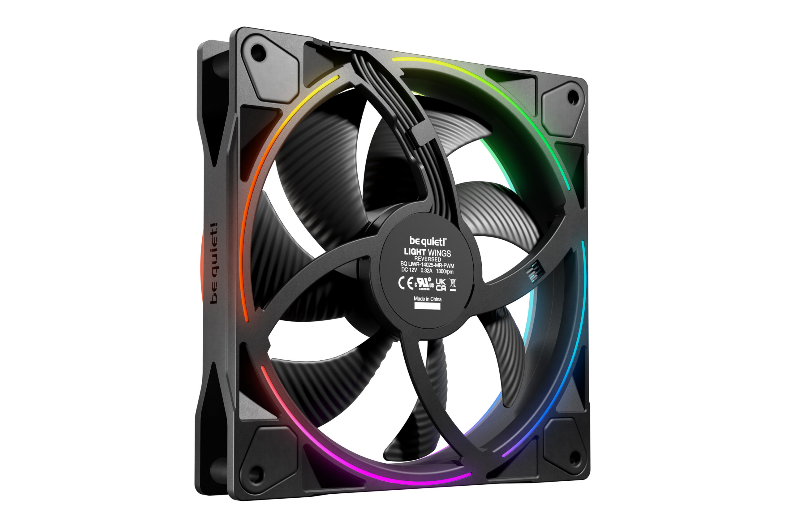 Be Quiet Ventilator ! #LIGHT WINGS" 140mm, 1300 rpm, rifle bearing, PWM, reversibil, negru, BL134
