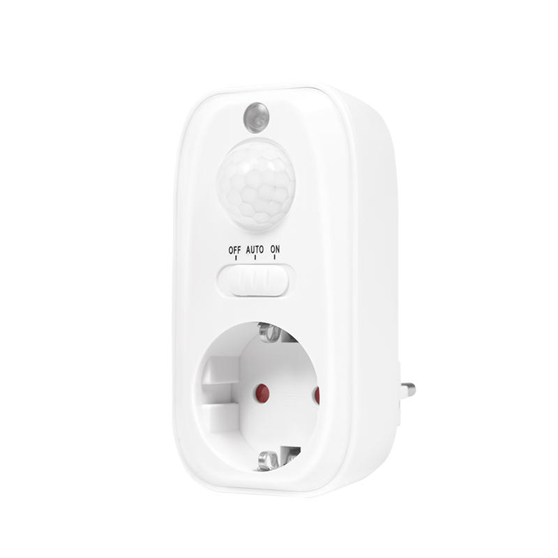 Logilink ADAPTOR, Schuko x 1, senzor miscare PIR, detector zi/noapte, IP20, 230 V/16A 50Hz, PA0248