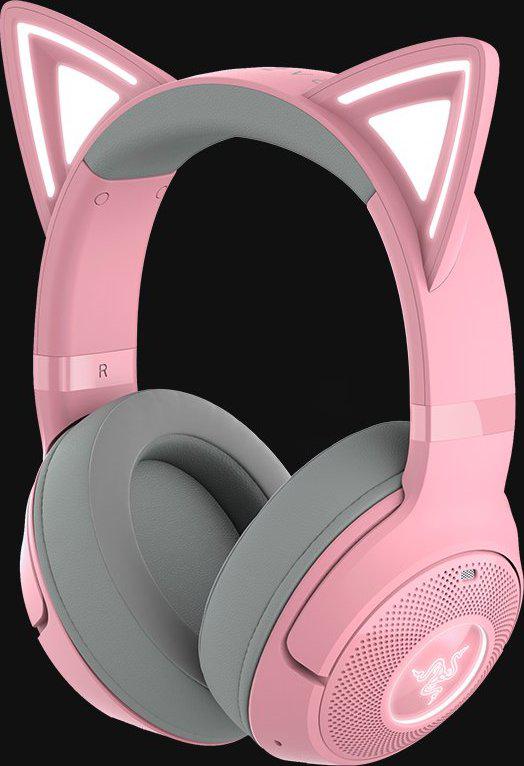 RAZER Casti Gaming Head-band Kraken Kitty V2 BT, Wireless, noise-canceling, roz, RZ04-04860100-R3M1