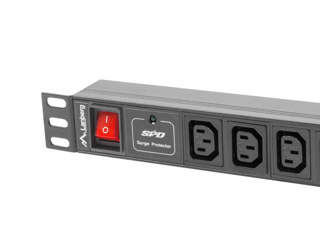 Lanberg Unitate alimentare PDU 19", 10 prize ng, PDU-10I-0200-IEC-BK - imagine 2