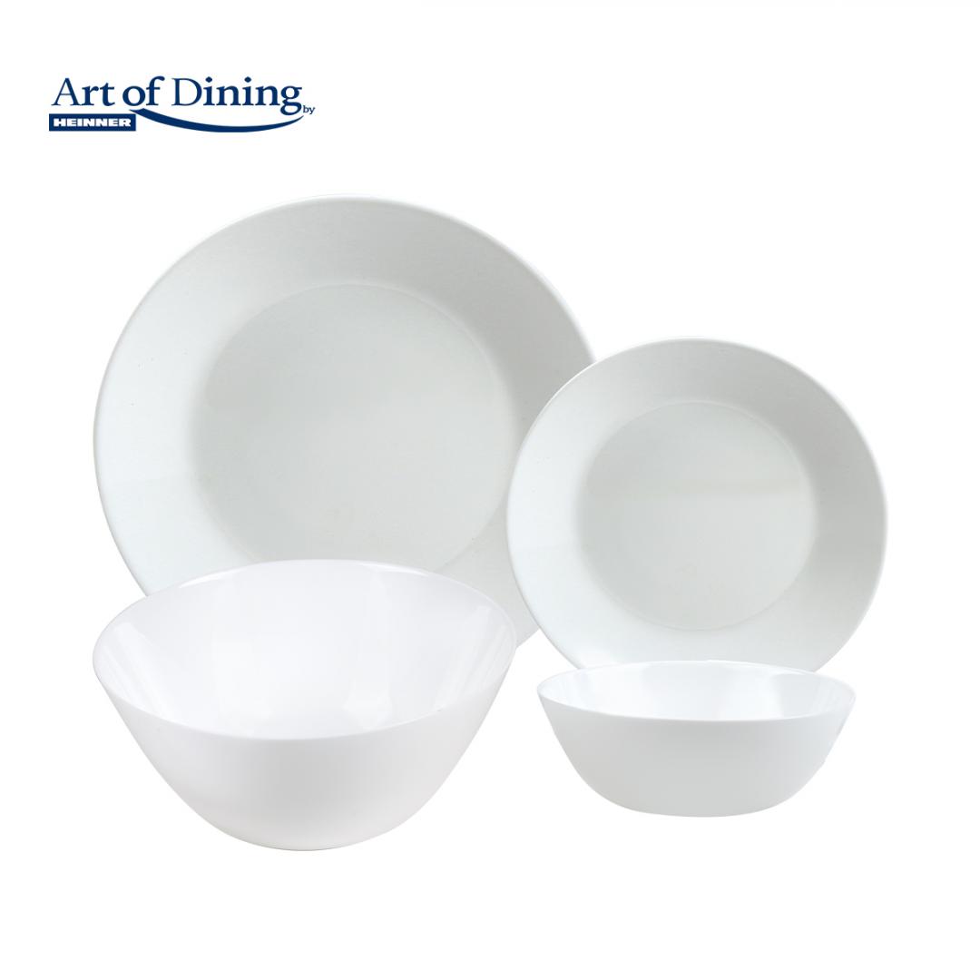 HEINNER SERVICIU MASA DIN OPAL ALB 19 PIESE, ARIANA, ART OF DINING, HR-AHL-19AR