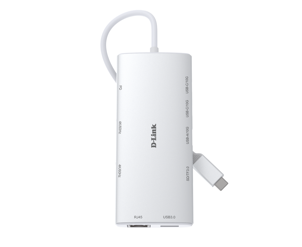 D-Link DOCKING STATION, 10-in-1, conectare PC Type-C, porturi: SD/microSD card reader, 2 x, DUP-A01