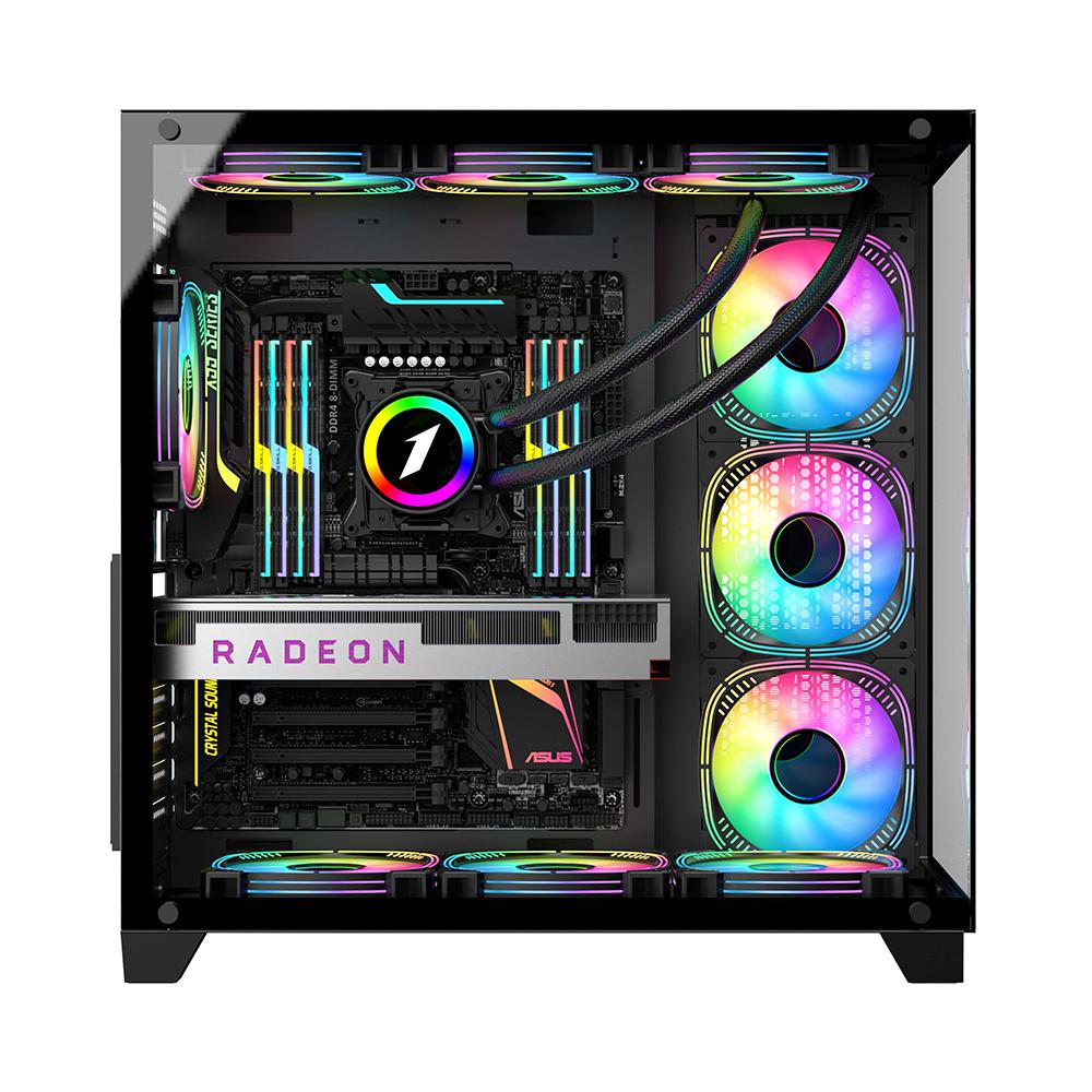 1st PLAYER Carcasa 1STPLAYER Gaming MV8 Cube Tower NEGRU, MV8 BLACK - imagine 4