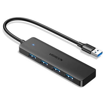 UGreen HUB extern, CM219 porturi USB: USB 3.0 x 4, conectare prin USB 3.0, aluminiu, lungime, 35574