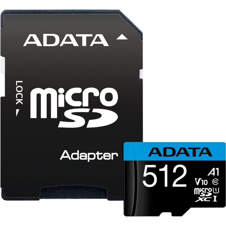 Adata CARD MicroSD, 512 GB, MicroSDXC, clasa 10, standard UHS-I U1, AUSDX512GUICL10A1-RA1