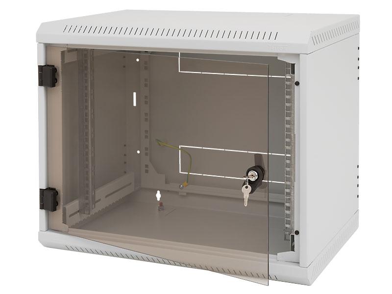 Triton RACK de PERETE sectiune simpla 12U 600mm adancime usa sticla panouri, RBA-12-AS6-CAX-A1