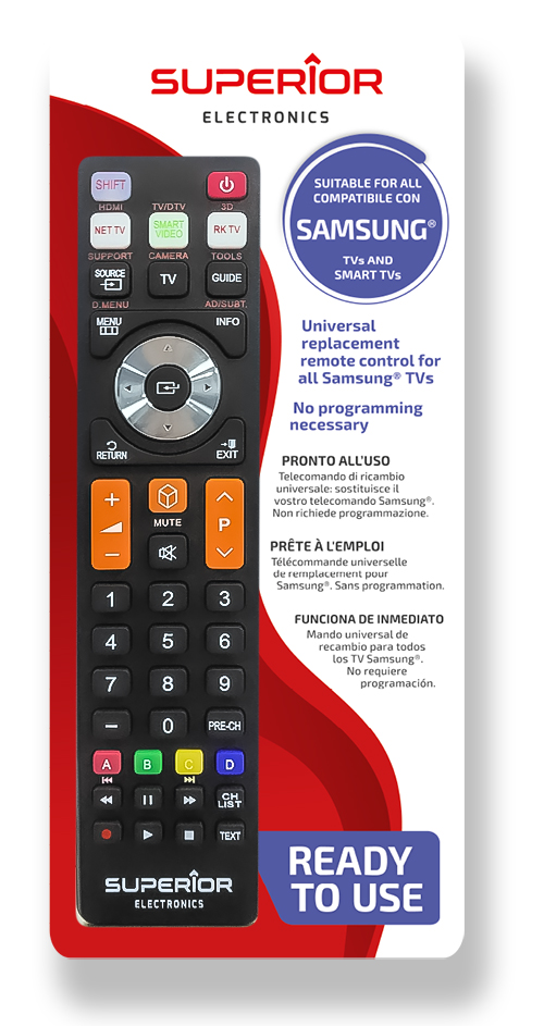 Superior TELECOMANDA UNIVERSALA compatibila televizoare SAMSUNG, bateriile (2 x AAA) nu, SUPTRB008
