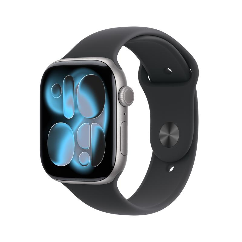 APPLE Watch Series 11 GPS + Cellular 46mm Space Grey Aluminium Case with Black Sport Band, MFCA4ET/A