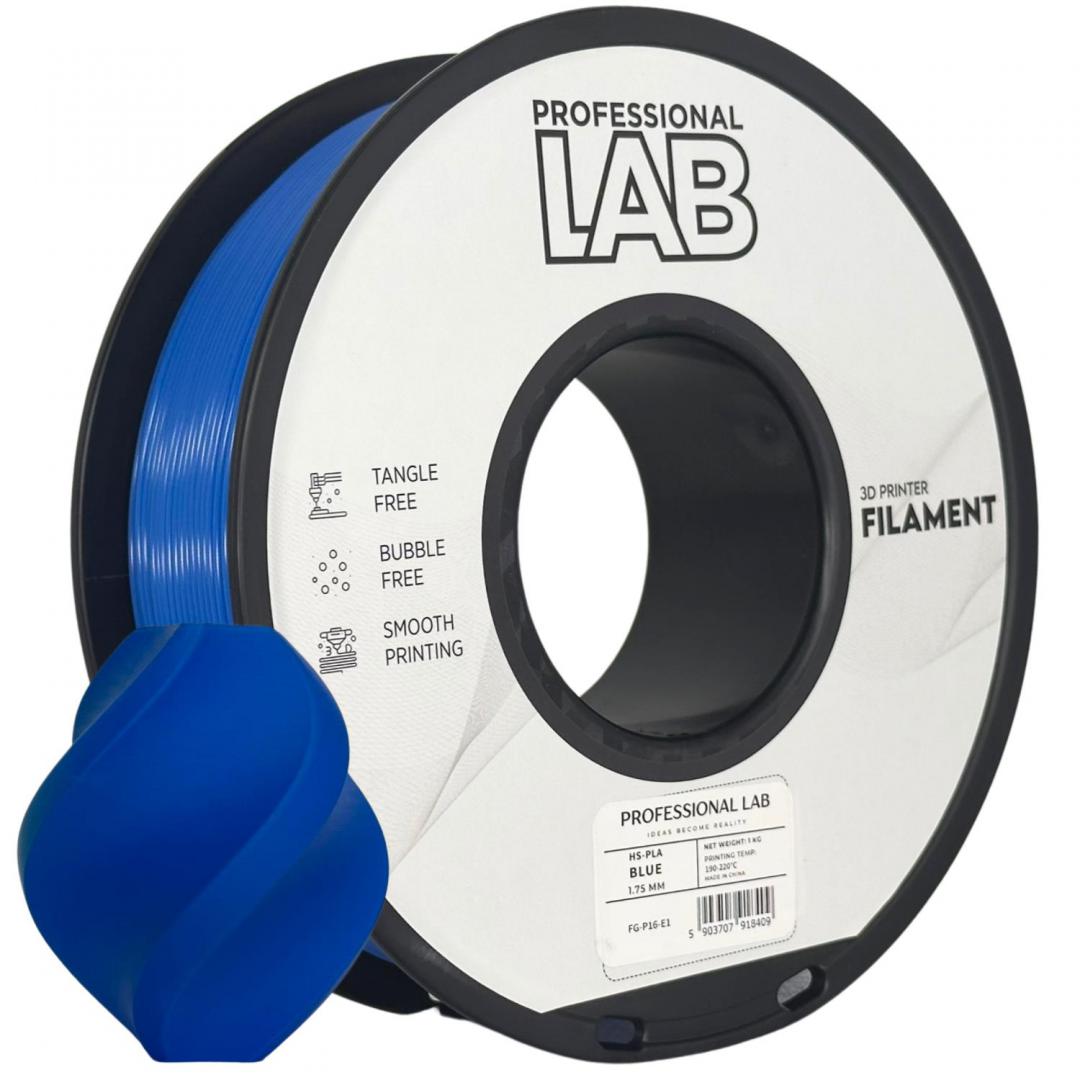 PROFESSIONAL LAB Filament 3D Proffesional Lab, Diamentru 1.75mm, Greutate: 1KG, Culoare, HS-PLA BLUE