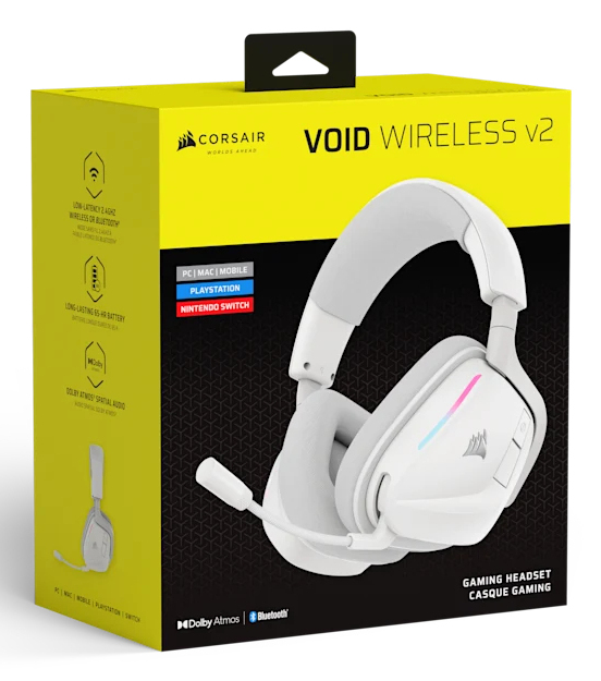 Corsair Casti Gaming CR VOID ELITE WR WHITE V2, CA-9011380-WW - imagine 6