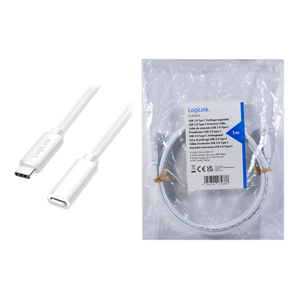 Logilink CABLU alimentare si date, pt. smartphone, USB 2.0, USB Type-C (T) la USB Type-C (M), CU0220 - imagine 2