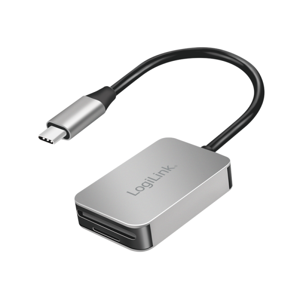 Logilink CARD READER extern, interfata USB Type C, citeste/scrie: SD / micro SD; aluminiu, CR0050