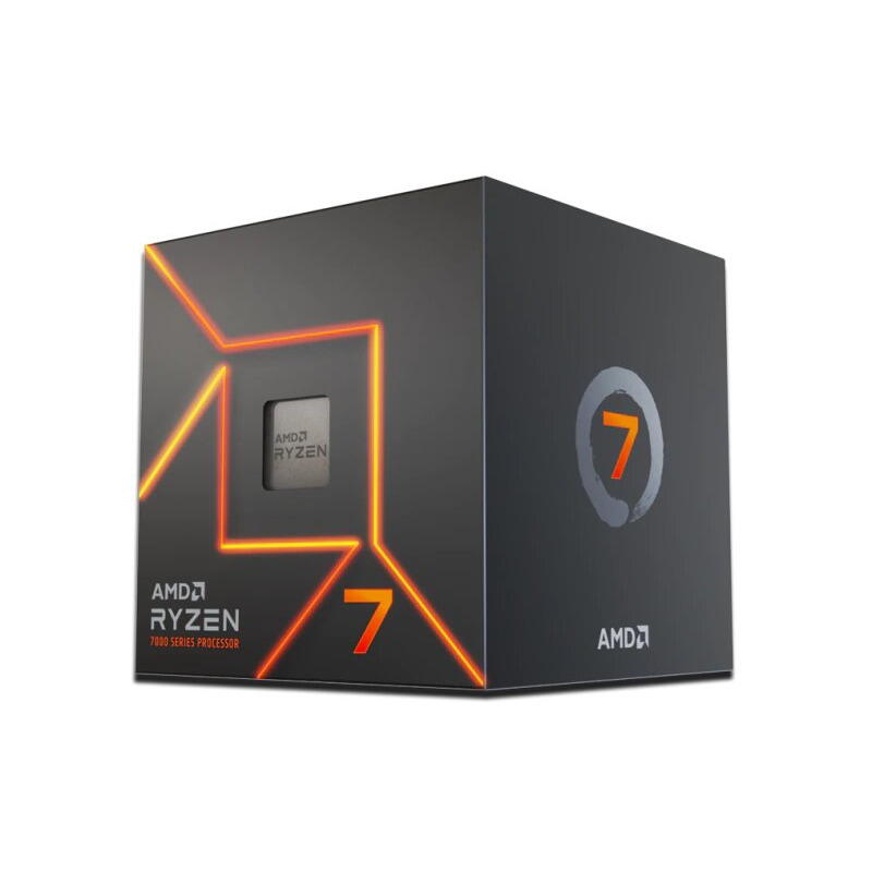 AMD Ryzen 7 7700 (AM5) Processor (PIB) with Wraith Prism Cooler and Radeon, 100-100000592BOX