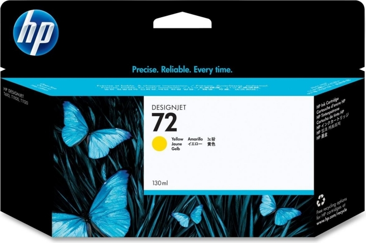 HP Cartus Cerneala Original Yellow, nr.72 pentru DesignJet, C9373A