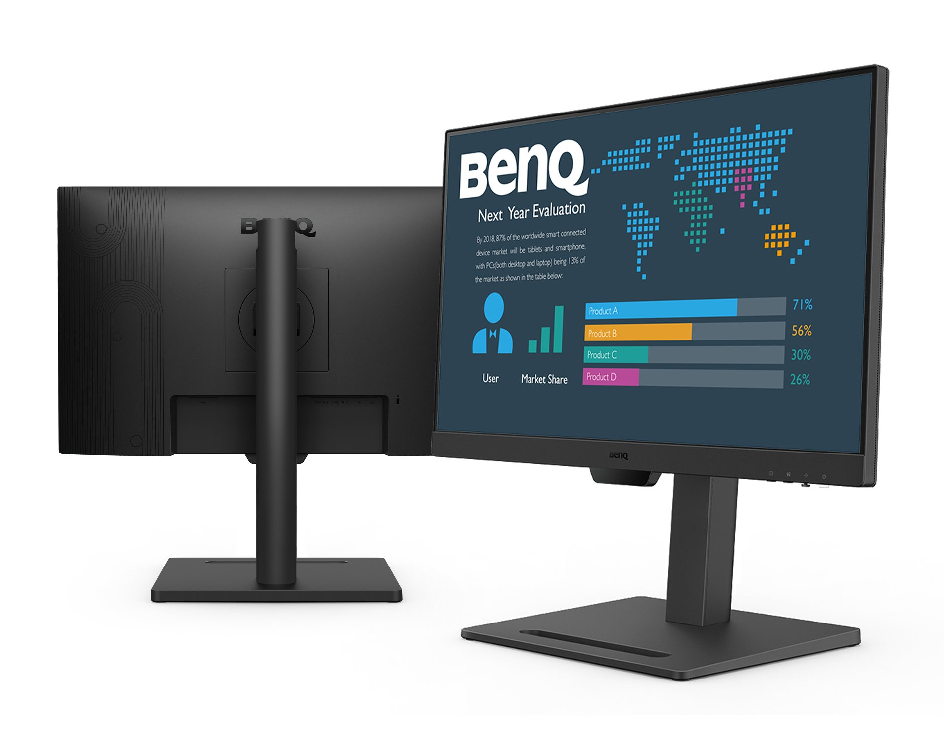 Benq Monitor LED Monitor 24 inches BL2490T LED 4ms/1300:1/IPS/HDMI, 9H.LMHLJ.LBE - imagine 2