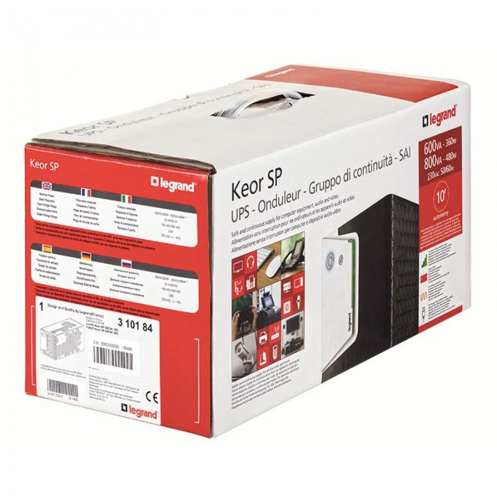 Legrand UPS, KEOR SP, Line Int. cu management, mini tower, 1000VA/600W, AVR, IEC, 000000000000310187