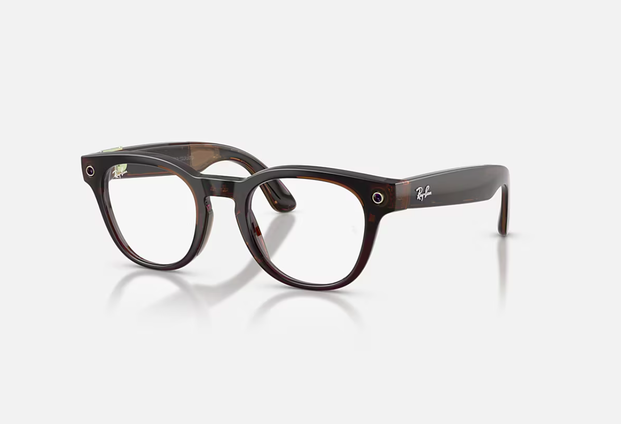 RAYBAN Ray-Ban Meta Scriber Optics Gen 2 Universal Fit Shiny Transparent Umber Demo, RW7002 8532 49