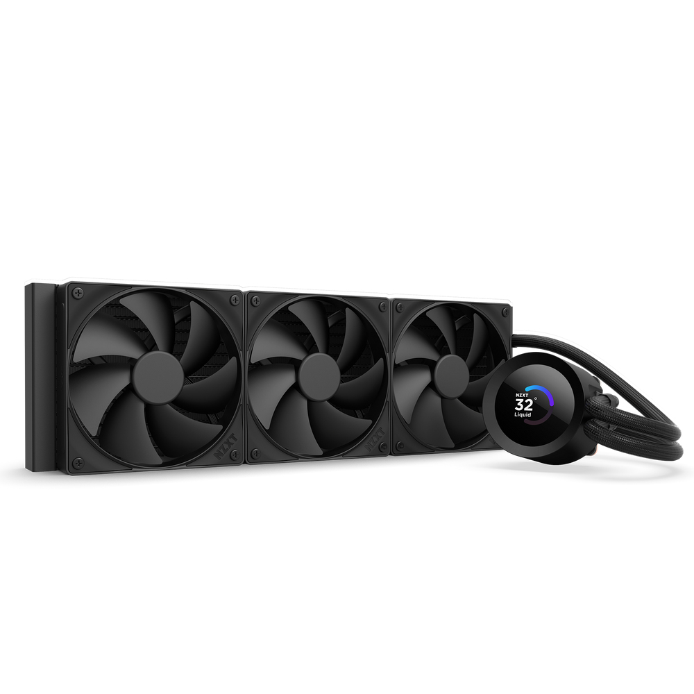 NZXT Cooler Lichid Kraken Plus 360 V2, AIO 360mm, pompa cu ecran LCD, Intel/ AMD, Negru, RL-KN360-B2