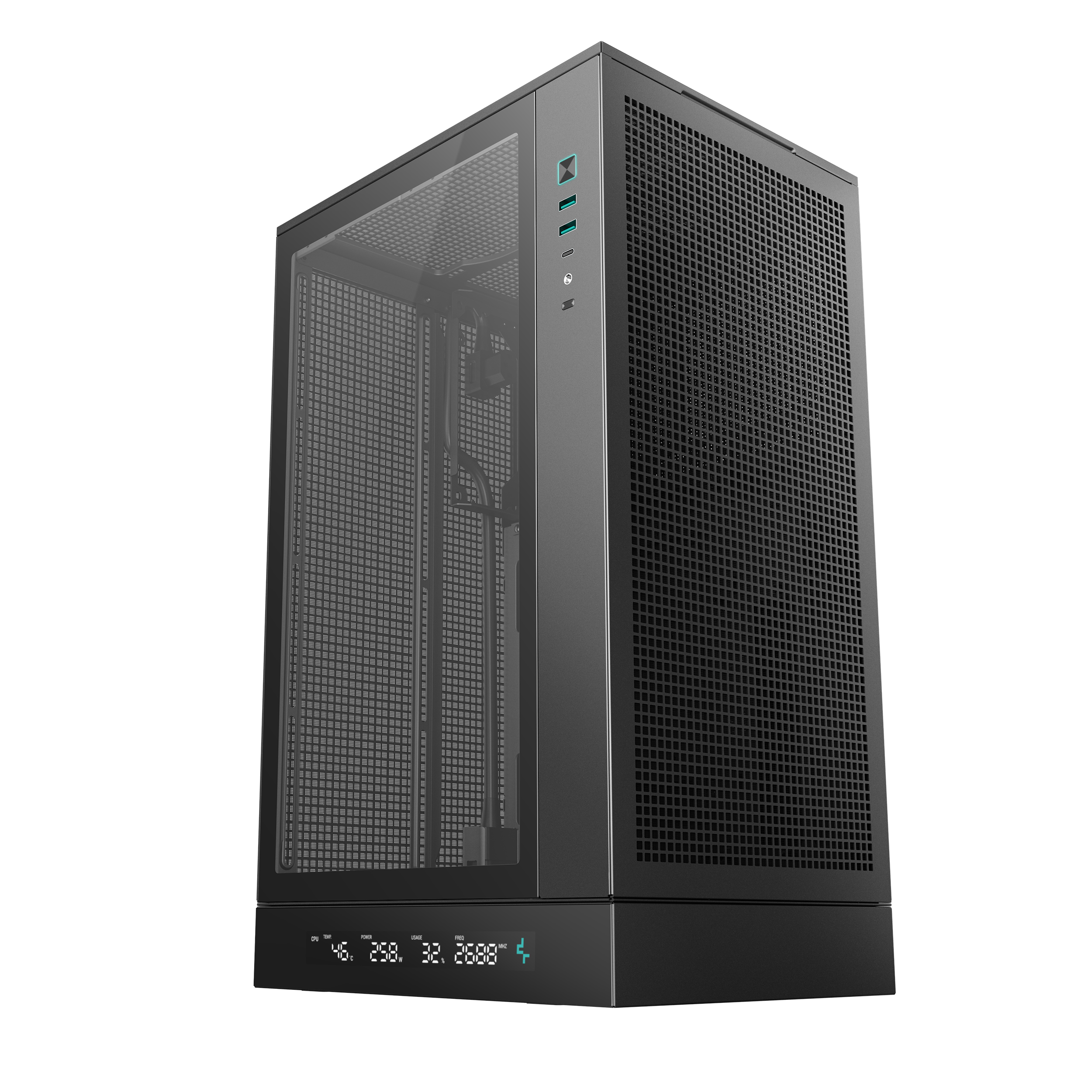 Deepcool CARCASA CH270 DIGITAL, mini tower, gaming, fara sursa, suporta 6xfan, R-CH270-BKNDM0-G-1 - imagine 2