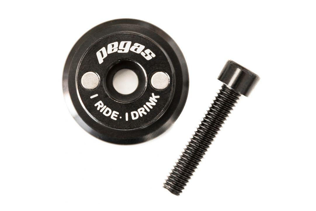 PEGAS CAPAC TIJA GHIDON BEER CAP XHS-16, ALUMINIU CNC, 2 MAGNETI PENTRU TIJA GHIDON, B09XHS16-01