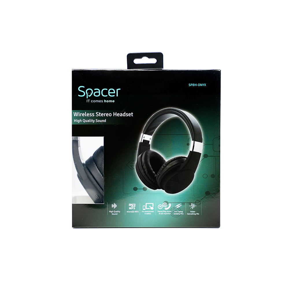 SPACER CASTI, wireless, standard, utilizare multimedia, smartphone, microfon pe casca, SPBH-ONYX - imagine 8