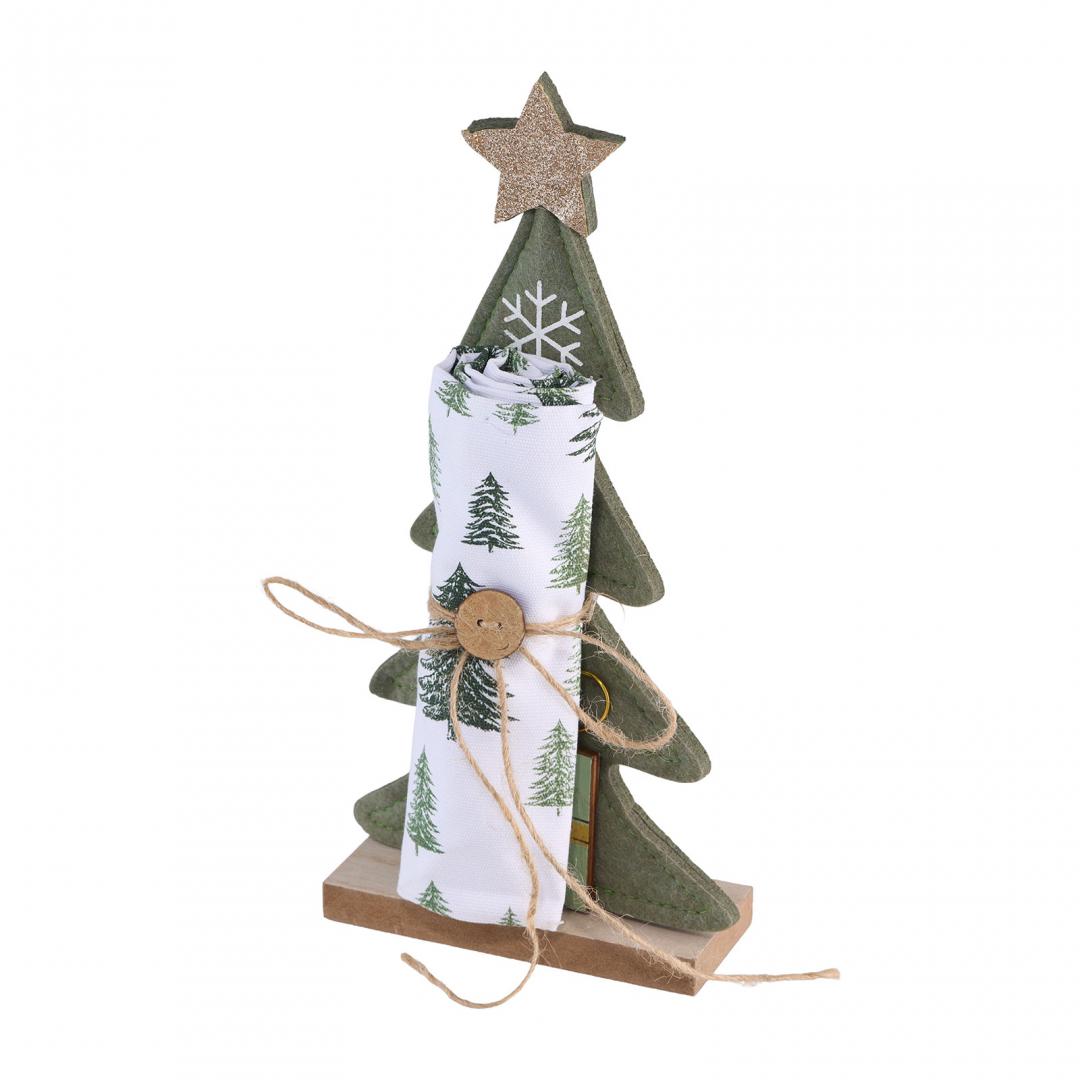 HEINNER Set 2piese:decoratiune; prosop bucatarie Tree, HR-DECOXMAS-TREE