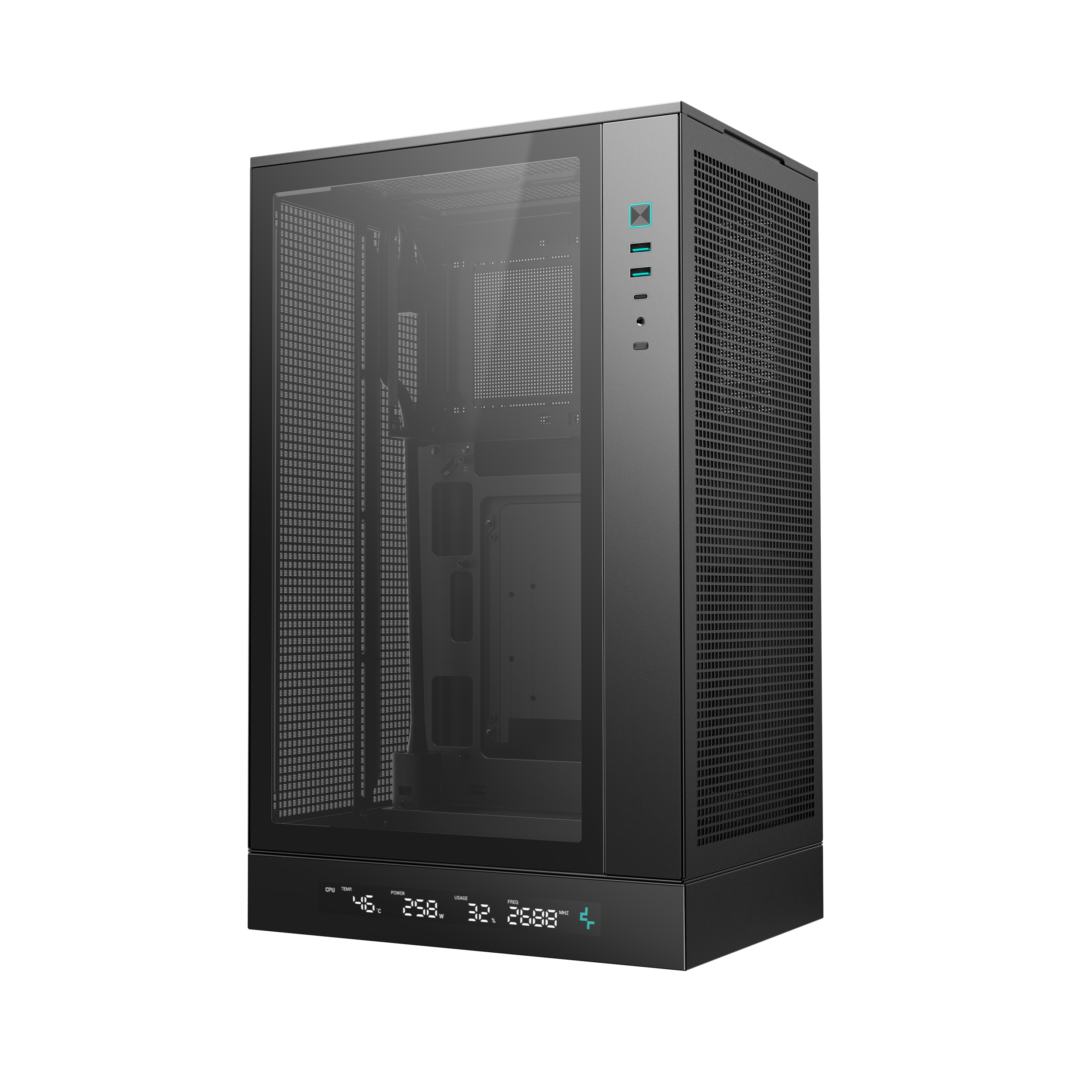 Deepcool CARCASA CH270 DIGITAL, mini tower, gaming, fara sursa, suporta 6xfan, R-CH270-BKNDM0-G-1 - imagine 3