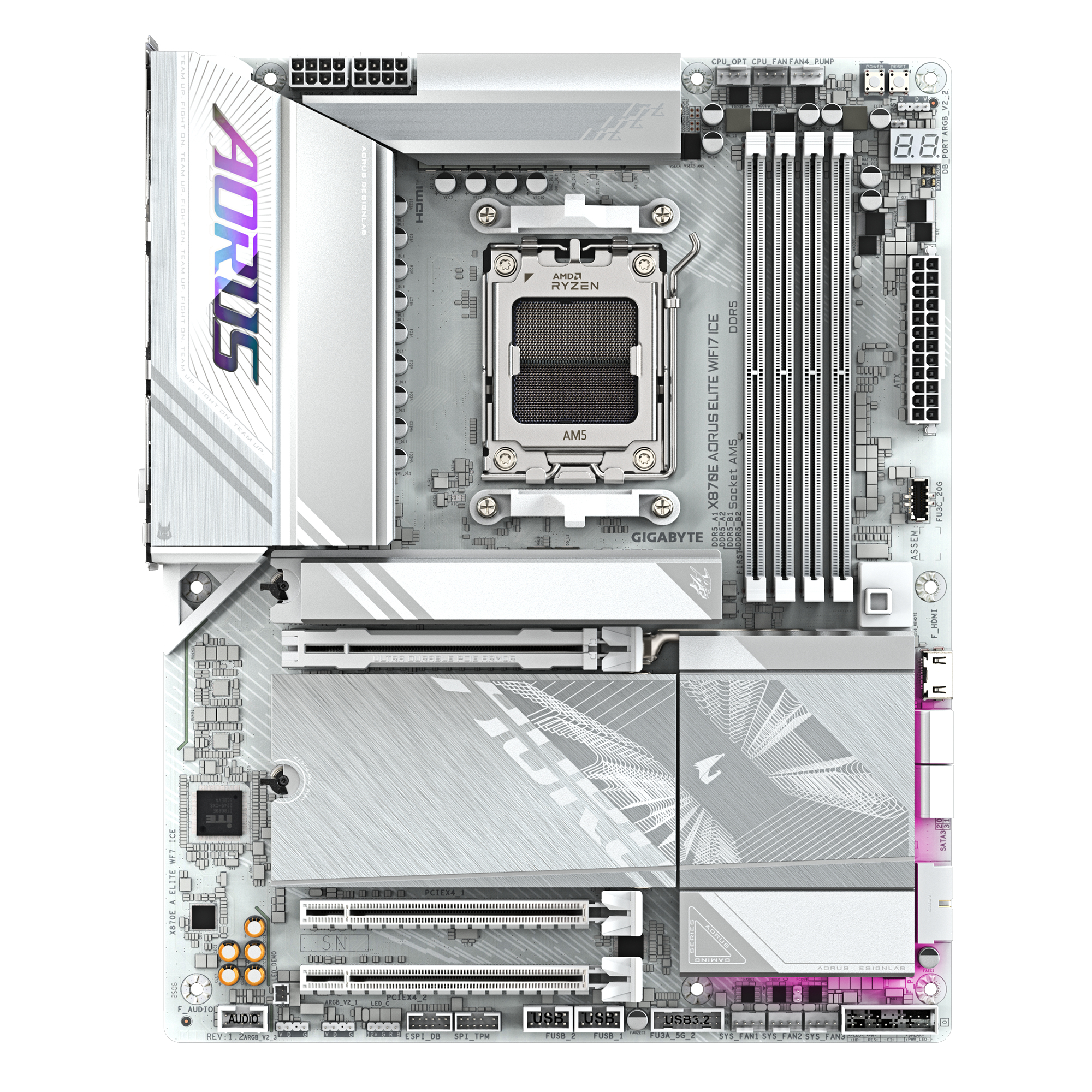 Gigabyte MB X870E AORUS ELITE WIFI7 ICE, X870E A ELITE WF7 ICE - imagine 2